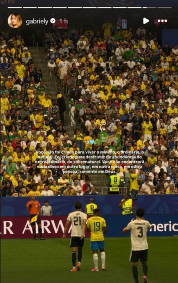 Esposa de Endrick homenageia o jogador após vitória do Brasil - destaque galeria