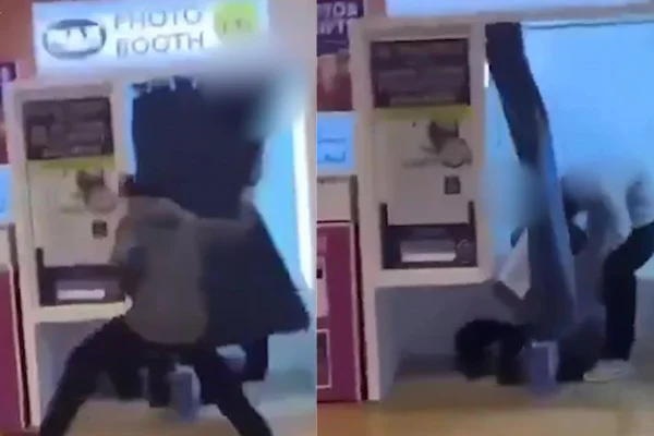 Casal é pego no flagra fazendo sexo em cabine de fotos em shopping