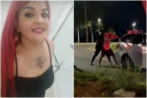 Momento da abordagem e prisão do suspeito de matar mulher no Novo Gama