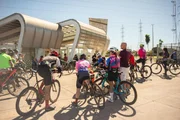 O grupo pedalou pelo Guará