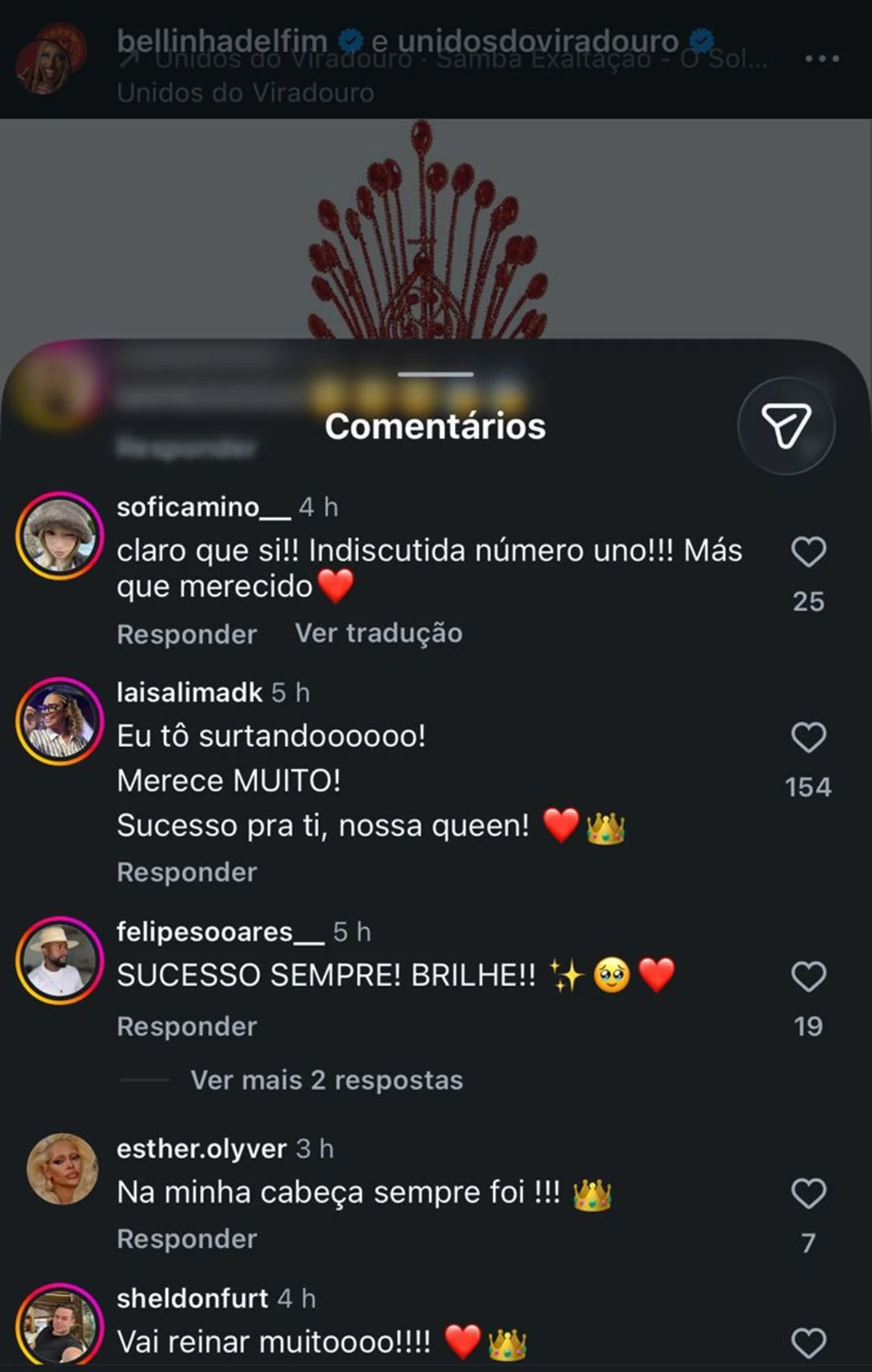 Como Bellinha Delfim herdou coroa de Juliana Paes com apoio da comunidade - imagem 8 Como Bellinha Delfim herdou coroa de Juliana Paes com apoio da comunidade - imagem 8