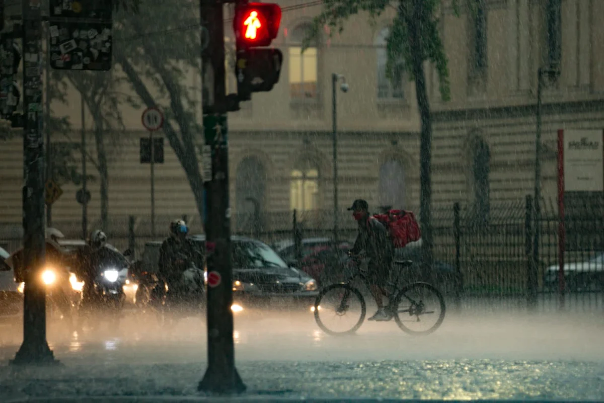 Centro de São Paulo e a chuva Centro de São Paulo e a chuva