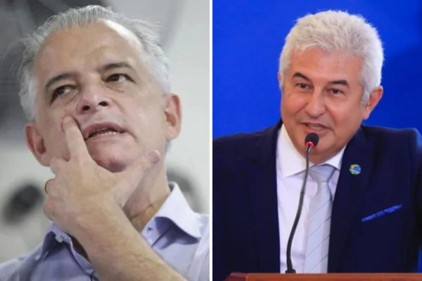 Montagem com fotos de Márcio França e de Marcos Pontes