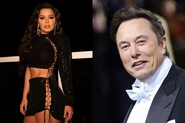 A cantora Maraisa (esquerda) manda cantada para o empresário bilionário Elon Musk (direita) - Metrópoles