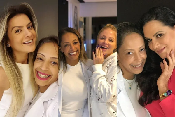Eliane Sampaio com Mirella Santos, Luísa Sonza e Luiza Brunet