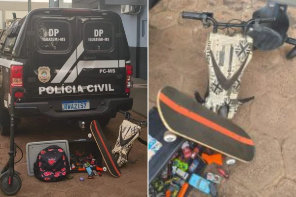 Crianças invadem casa e fogem com brinquedos e patinete