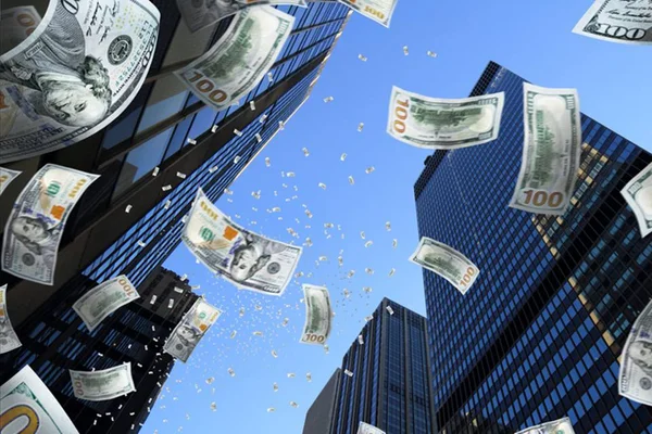 Imagem colorida de dólar, dinheiro