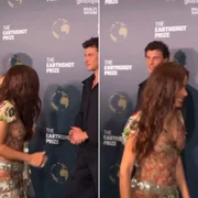Anitta e Shawn Mendes no Prêmio Earthshot, em vídeo que circula nas redes sociais