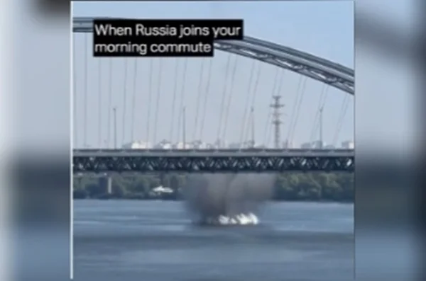 imagem colorida drone abatido em kiev apos ataque em massa da russia