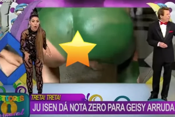 Ju Isen mostra demais enquanto faz agachamento ao vivo na RedeTV!