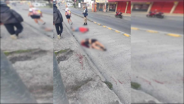 Casal caído no chão - Metrópoles