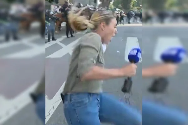 Protestos na Califórnia: repórter é ferida por bala de borracha. Vídeo