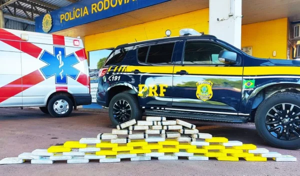 PRF cocaína ambulância