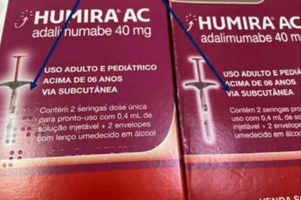Anvisa recolhe unidades falsas de Humira AC, remédio para artrite