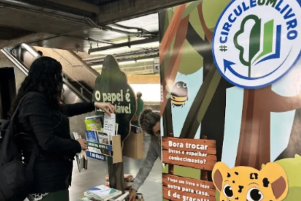Ibá, Metrô de São Paulo e Abigraf transformam as estações em 'bibliotecas vivas' no Dia Mundial do Livro