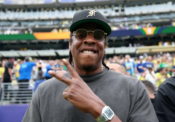 Cantor Jay-Z durante partida da Copa do Mundo