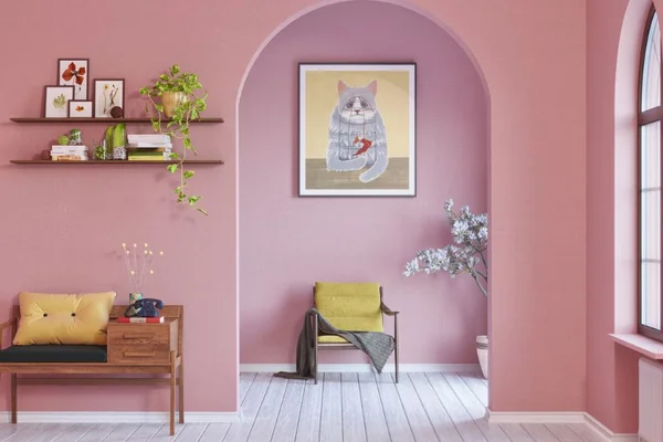 ambiente rosa decorado