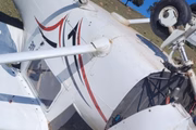 Avião fez pouso de imagem em Jundiaí, no interior de São Paulo