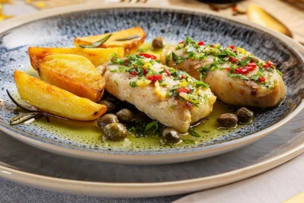Pescada com batatas