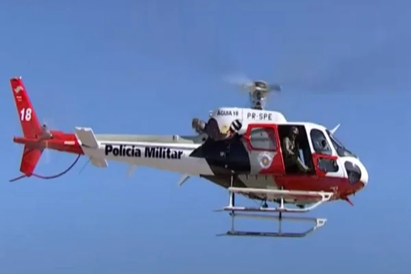 Frame do helicóptero Águia da Policia Militar de São Paulo-Metrópoles