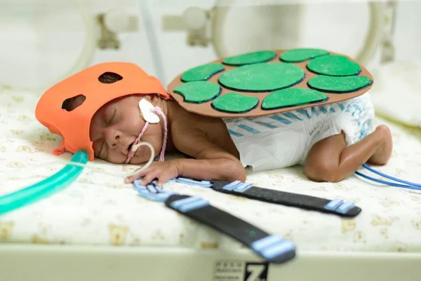 Ensaio fotográfico mostra bebês prematuros fantasiados em UTI