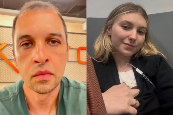 Montagem colorida do médico Bruno Bereza e Isabel Veloso - Metrópoles