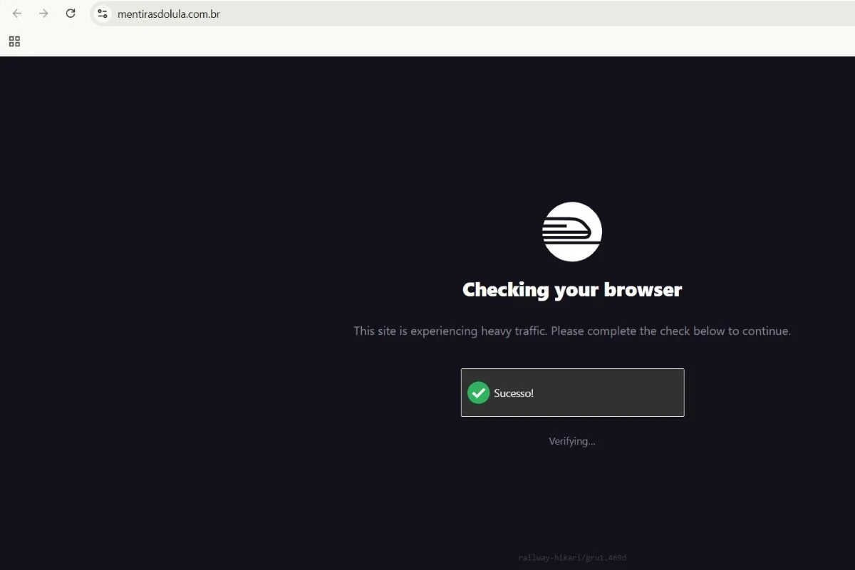 Site citado por Flávio de mentiras de Lula está fora do ar por muito acesso