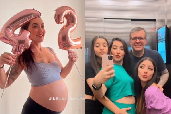 “Duas cerejas para completar nosso bolo”, disse a advogada Juliana Almeida ao publicar nas redes sociais o relato de parto das gêmeas - Metrópoles