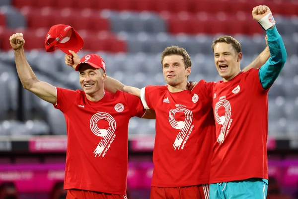 Lewandowski, Muller e Neuer Bayern de Munique