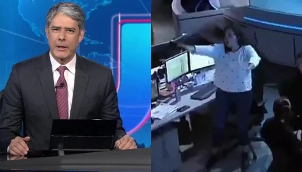 Mulher se altera na redação do Jornal Nacional e vira meme na internet