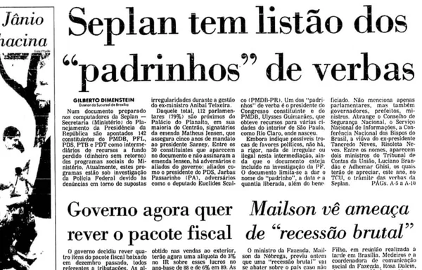 “Orçamento secreto” já existia no governo Sarney e sobrevive com Lula