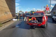 Batida ocorreu no viaduto de acesso a Santa Maria, na BR-040, e deixou uma vítima fatal Batida ocorreu no viaduto de acesso a Santa Maria, na BR-040, e deixou uma vítima fatal