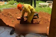 Corpo da vítima foi encontrado enterrado no quintal Corpo da vítima foi encontrado enterrado no quintal