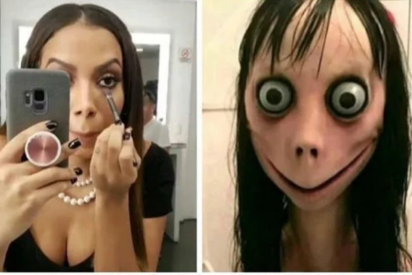 Anitta é comparada à boneca Momo após fazer careta ao se maquiar