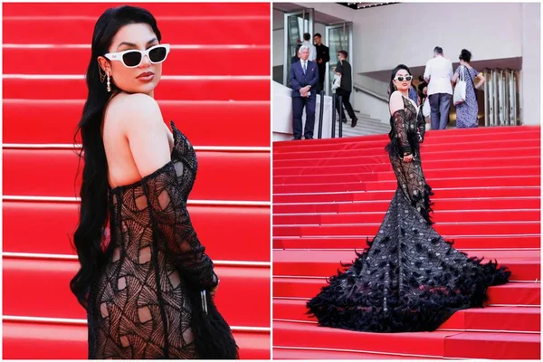 Atriz Kelly Mendes é destaque no tapete vermelho do Festival de Cannes