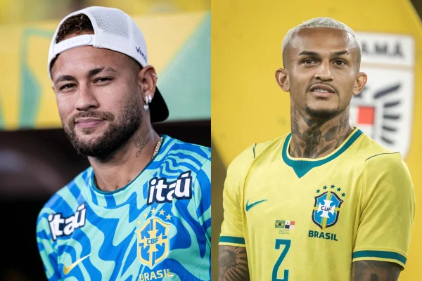 Montagem com fotos de Neymar e Wesley - Metrópoles