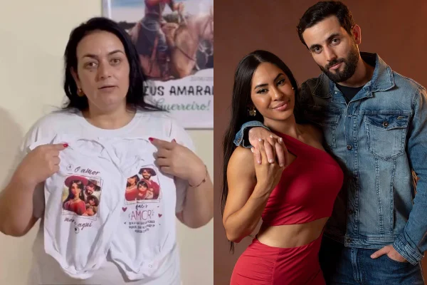Montagem com fotos coloridas de Luciane Amaral, Matteus e Isabelle - Metrópoles