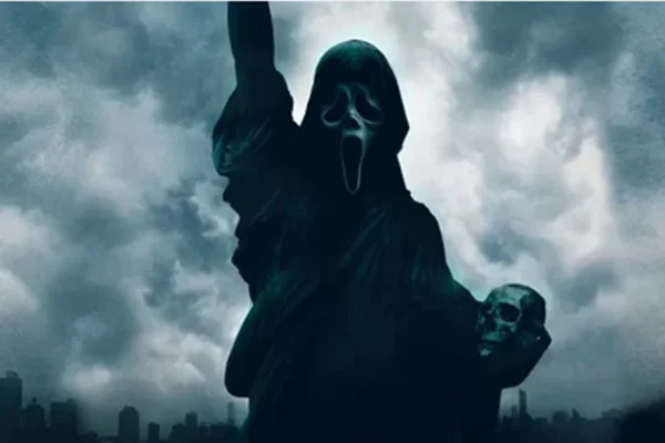 Imagem colorida do Ghostface, da saga Pânico - Metrópoles