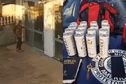 O indivíduo adentrou a igreja e se dirigiu a um freezer, onde furtou um engradado de cerveja e latas de refrigerante