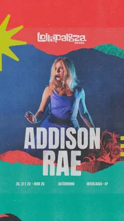 Addison Rae será uma das atrações do Lollapalooza Brasil 2026