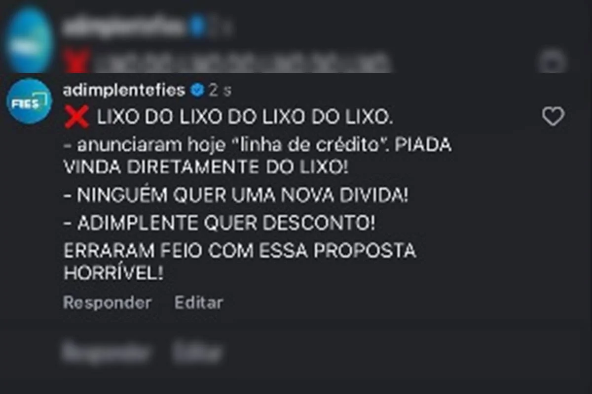 Adimplentes do Fies reclamam de programa do governo: “Lixo” - imagem 2 Adimplentes do Fies reclamam de programa do governo: “Lixo” - imagem 2
