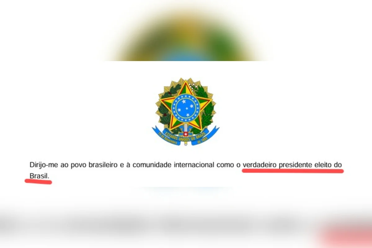 Primeira versão da carta Primeira versão da carta