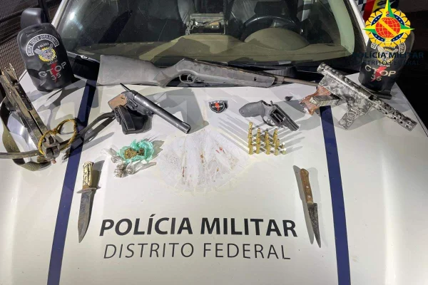PMDF prende grupo de jovens com fuzil de ar comprimido