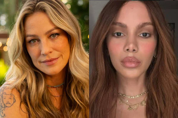 Montagem colorida de Luana Piovani e Anitta - Metrópoles