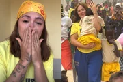 Nathalia Valente em missão humanitária na África. Nathalia Valente em missão humanitária na África.
