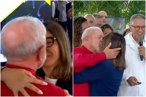 Lula e Janja se beijam - Metrópoles