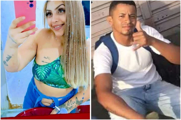 homem e mulher fazendo selfie