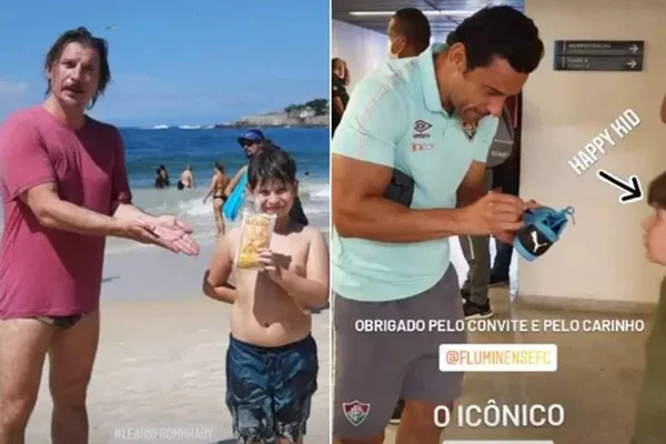 Ator de La Casa de Papel aproveita Rio de Janeiro e tieta jogador Fred
