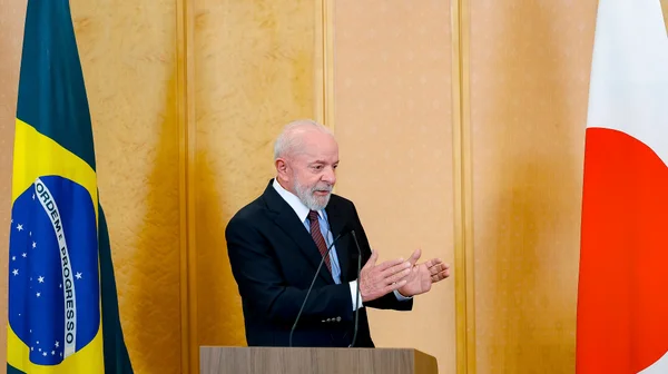 Presidente Lula em entrevista coletiva no Japão