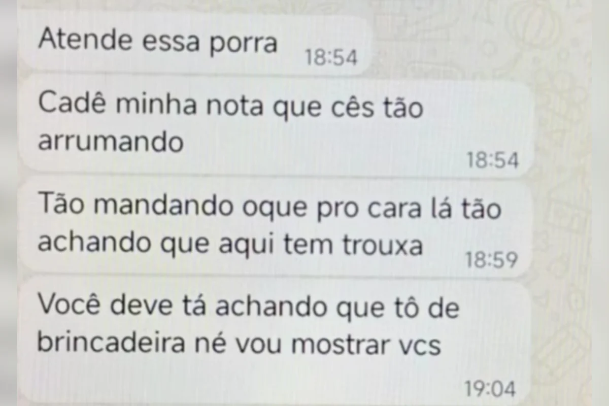 Mensagens enviadas aos familiares Mensagens enviadas aos familiares